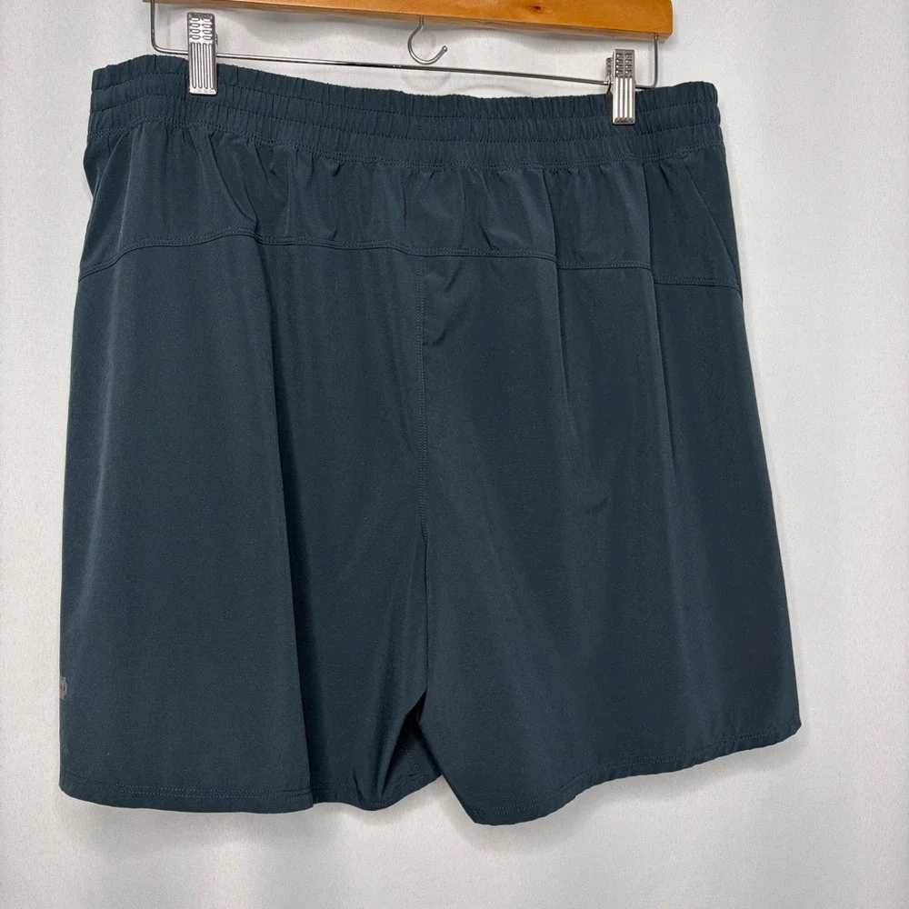 All in Motion Mens‎ XL Teal Blue 7 Inch Inseam Athletic Training Shorts Zippered